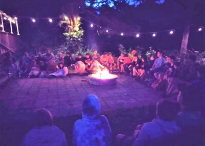 Campfire area adjacent to Dining Hall Deck
